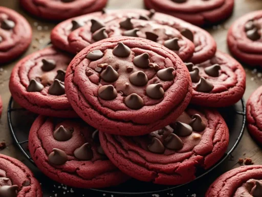 Red Velvet Chocolate Chip Cookies