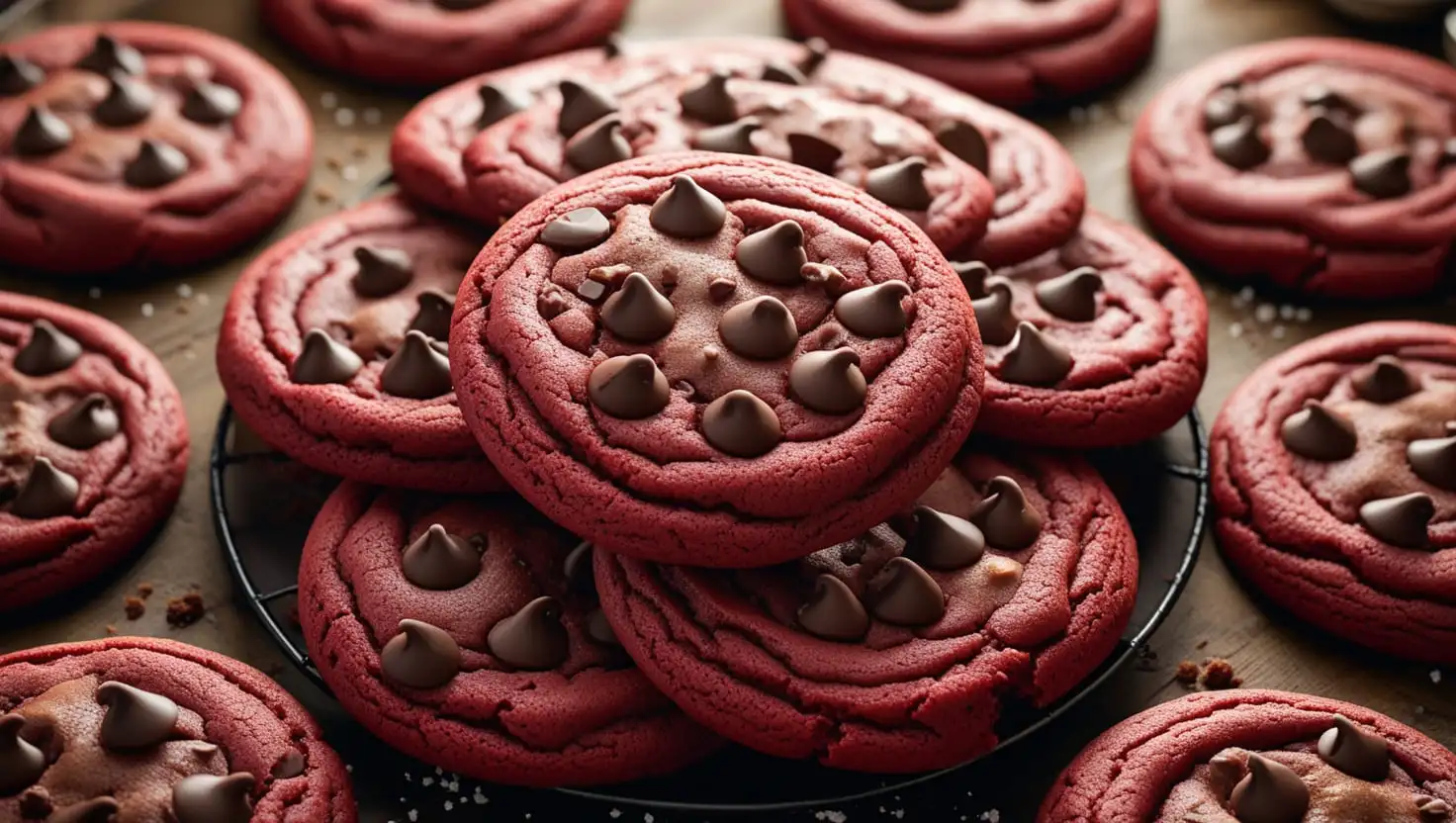 Red Velvet Chocolate Chip Cookies