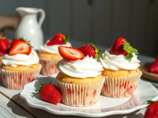 Strawberry Shortcake Cupcakes